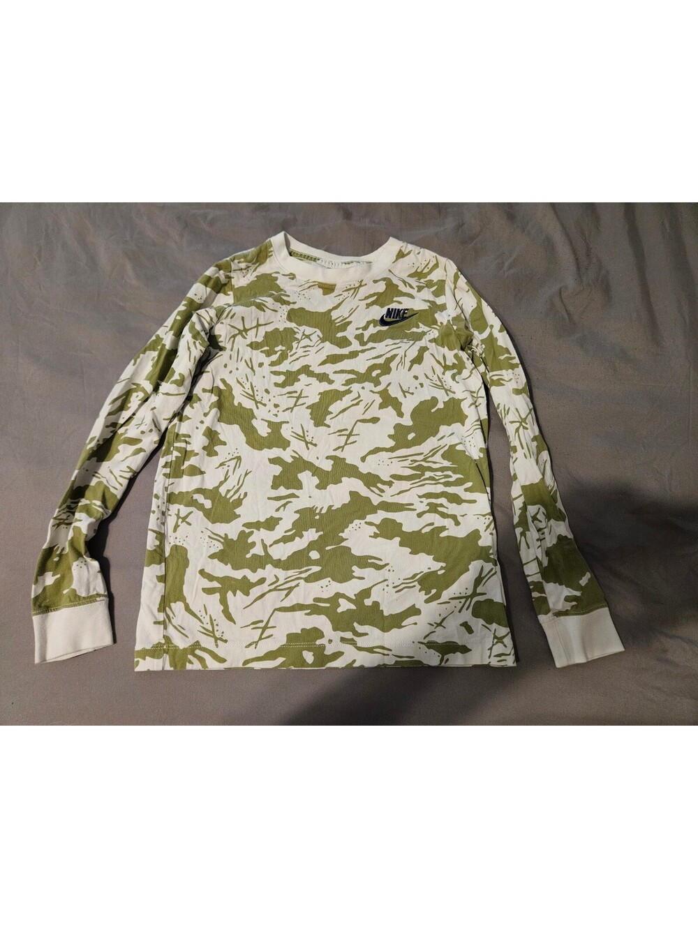 Nike Long Sleeve Camo Print Tee Shirt